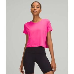 Lululemon sonic pink cates tee - size 6